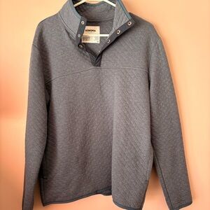 💙Sonoma Women's Quilted Gray 1/4 Snap Sweatshirt